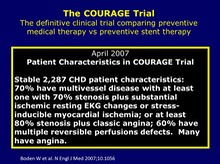 COURAGE Trial - Patient Characteristics
